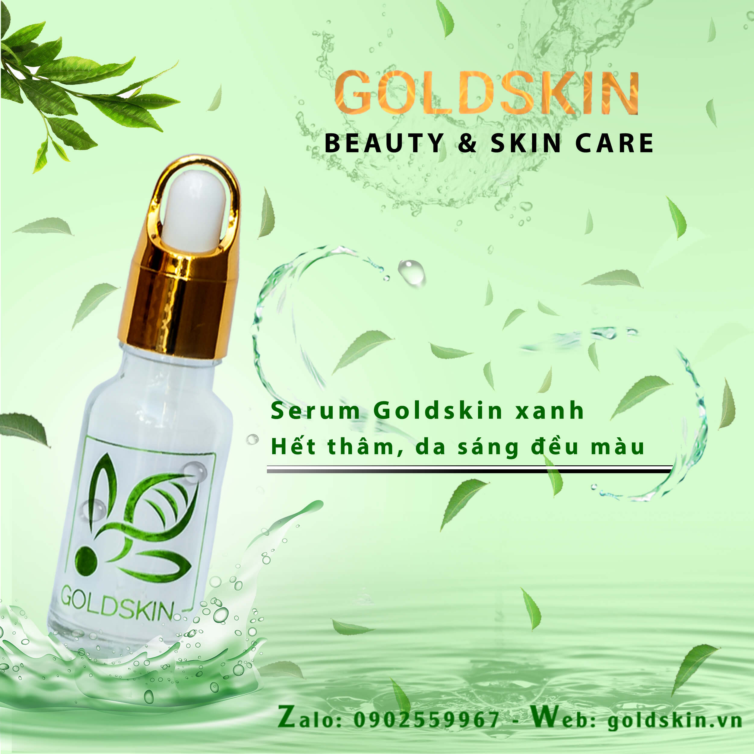 Serum Goldskin là sản phẩm hoàn toàn từ thiên nhiên và rất lành tính