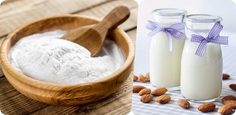 Sữa tươi khi kết hợp với baking soda sẽ mang đến một làn da khỏe mạnh và cả sạch mụn